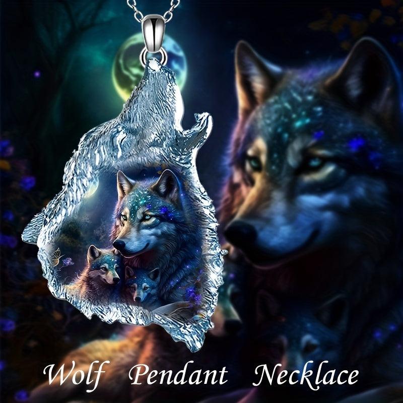 Animal Wolf Head Pendant Necklace Men Accessories