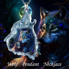 Animal Wolf Head Pendant Necklace Men Accessories