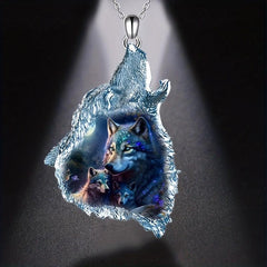 Animal Wolf Head Pendant Necklace Men Accessories