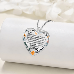 Love Heart Pendant Necklace To My Granddaughter