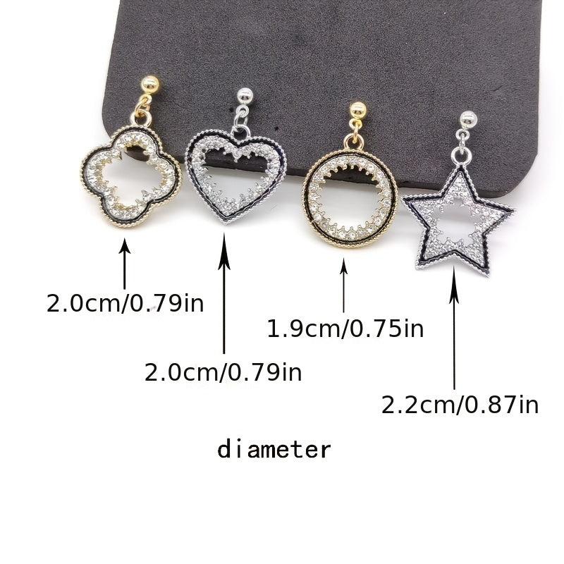Heart Pentagram Earrings