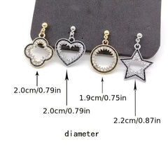 Heart Pentagram Earrings