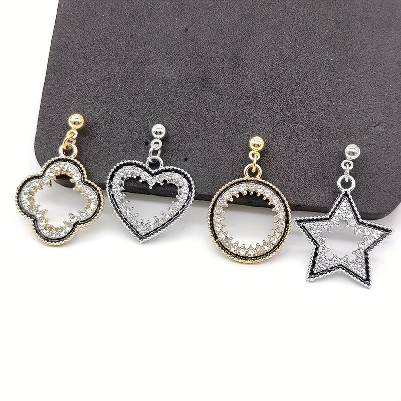 Heart Pentagram Earrings