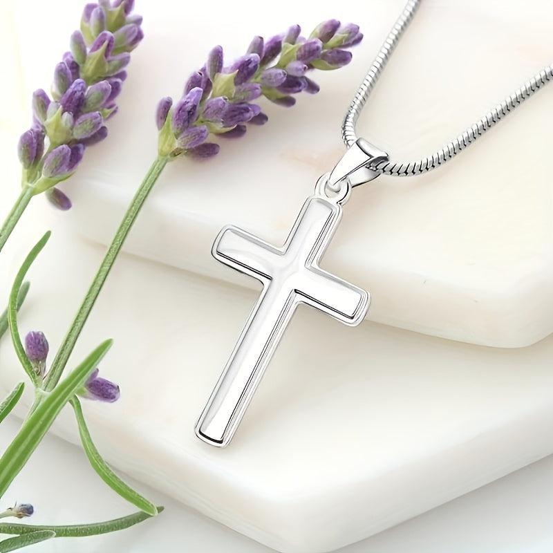 Custom Cross Necklace for Son with Personalized Message