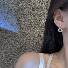 Love Earrings Artificial Diamond Ear Jewelry Party Birthday Gift