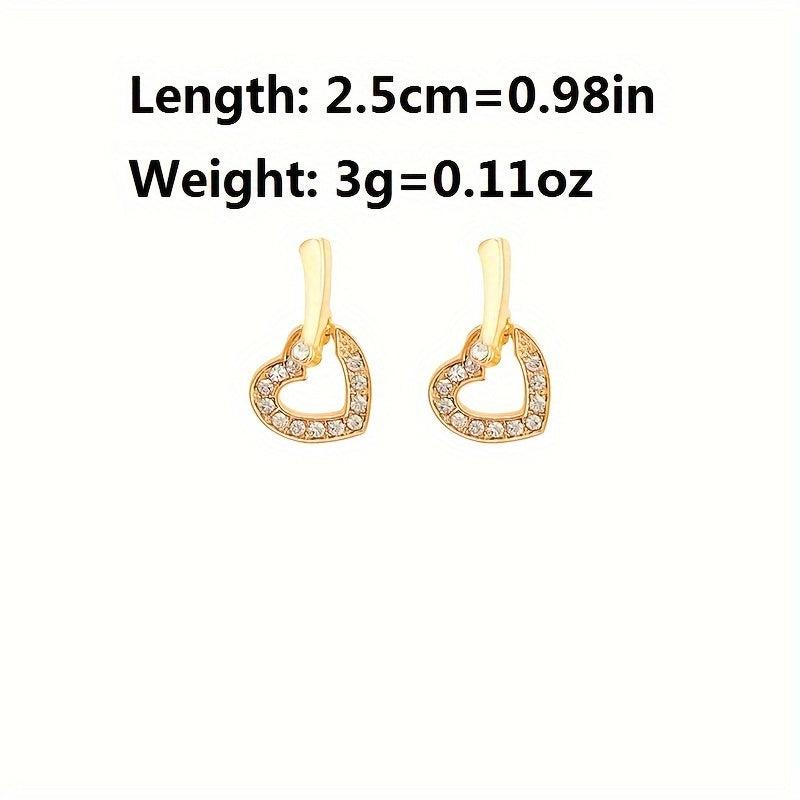 Love Earrings Artificial Diamond Ear Jewelry Party Birthday Gift