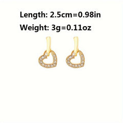 Love Earrings Artificial Diamond Ear Jewelry Party Birthday Gift