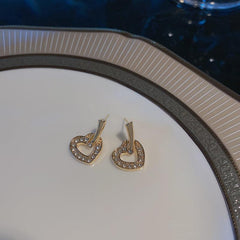 Love Earrings Artificial Diamond Ear Jewelry Party Birthday Gift