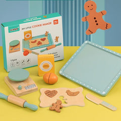 Wooden Biscuit Set Kids Baking Toy