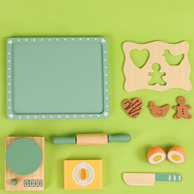 Wooden Biscuit Set Kids Baking Toy