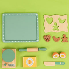 Wooden Biscuit Set Kids Baking Toy