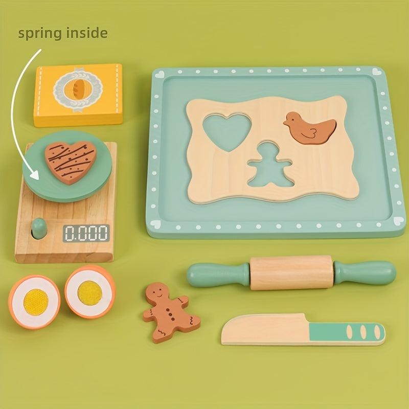 Wooden Biscuit Set Kids Baking Toy