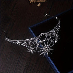 Sun Flower Rhinestone Crown Tiara Wedding Accessories