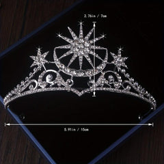 Sun Flower Rhinestone Crown Tiara Wedding Accessories