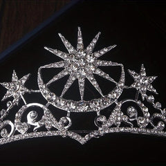 Sun Flower Rhinestone Crown Tiara Wedding Accessories