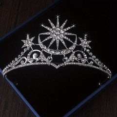 Sun Flower Rhinestone Crown Tiara Wedding Accessories
