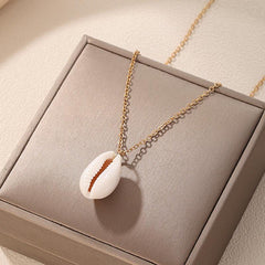 European American Sense Shell Pendant Necklace Long Beach Shell Neck Chain