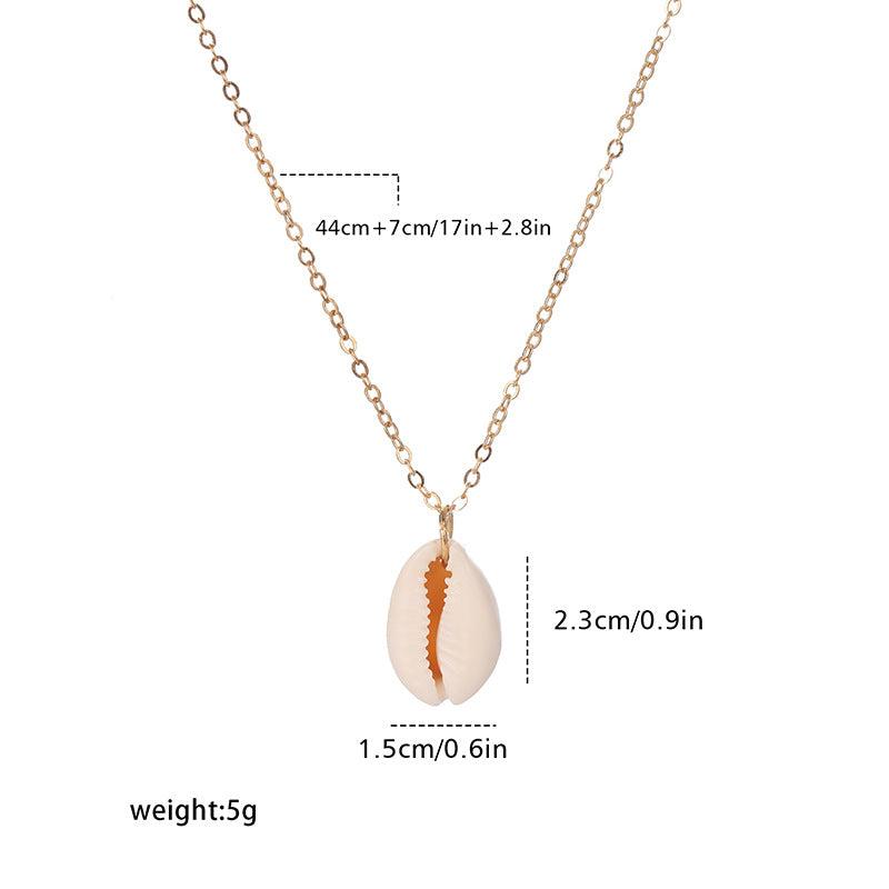 European American Sense Shell Pendant Necklace Long Beach Shell Neck Chain