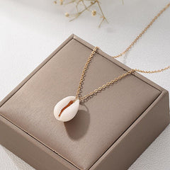 European American Sense Shell Pendant Necklace Long Beach Shell Neck Chain