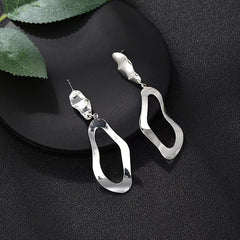 Exaggerated Alloy Geometric Irregular Hollow Stud Earrings