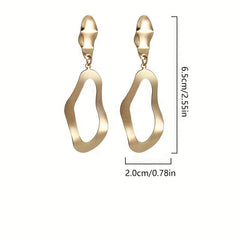 Exaggerated Alloy Geometric Irregular Hollow Stud Earrings