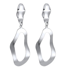 Exaggerated Alloy Geometric Irregular Hollow Stud Earrings