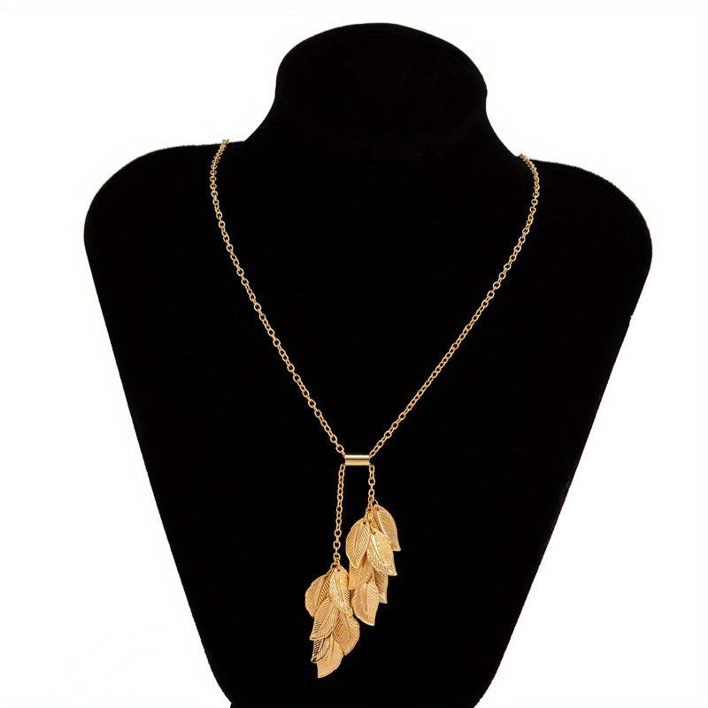 Creative Leaf Fringe Necklace