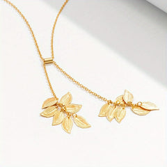 Creative Leaf Fringe Necklace
