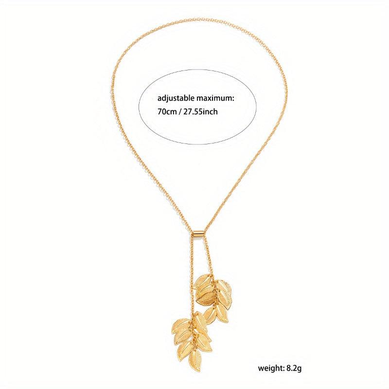 Creative Leaf Fringe Necklace