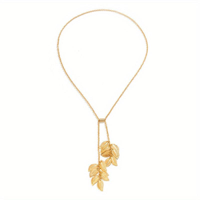 Creative Leaf Fringe Necklace