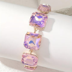 Fluorescent Purple Glass Bracelet