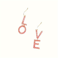 Love Letter Asymmetrical Acrylic Earrings