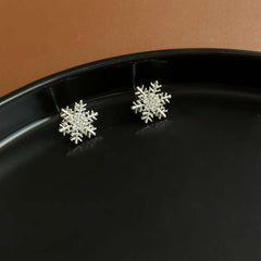 Tassel Snowflake Fairy Long Stud Earrings