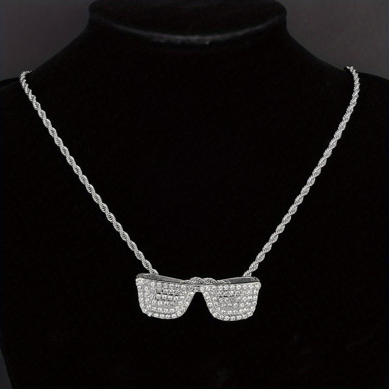 Rhinestone Eye Pendant Hip Hop Style