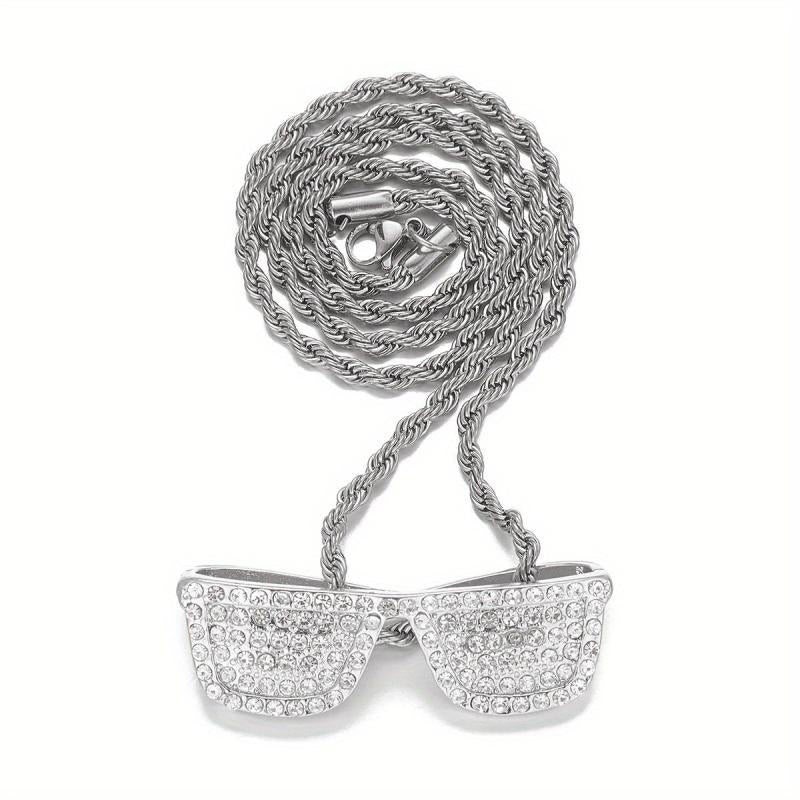 Rhinestone Eye Pendant Hip Hop Style