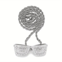 Rhinestone Eye Pendant Hip Hop Style