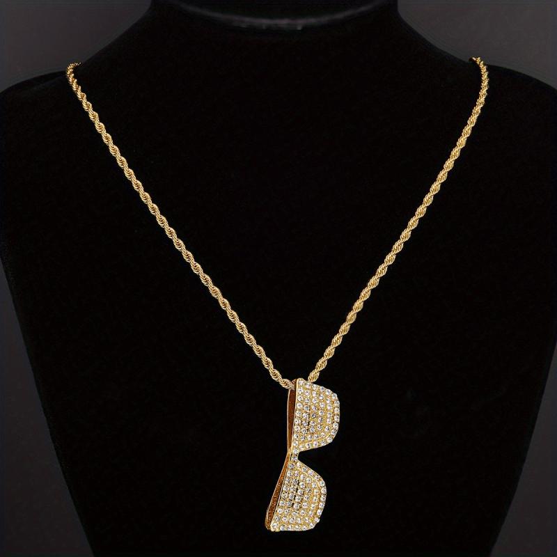 Rhinestone Eye Pendant Hip Hop Style