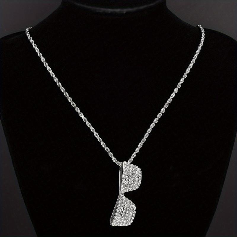 Rhinestone Eye Pendant Hip Hop Style