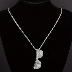 Rhinestone Eye Pendant Hip Hop Style