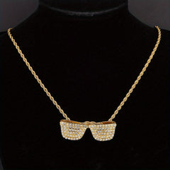 Rhinestone Eye Pendant Hip Hop Style