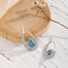 Bohemian Turquoise Inlaid Women's Earrings