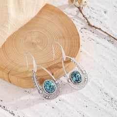 Bohemian Turquoise Inlaid Women's Earrings