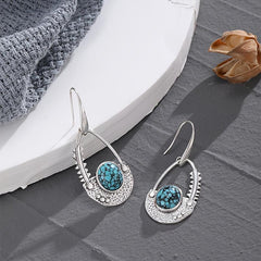 Bohemian Turquoise Inlaid Women's Earrings