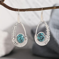 Bohemian Turquoise Inlaid Women's Earrings