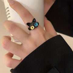 Kitten Monster Ring Niche Ring Couple Ring