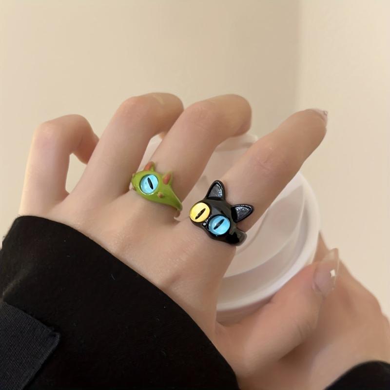 Kitten Monster Ring Niche Ring Couple Ring