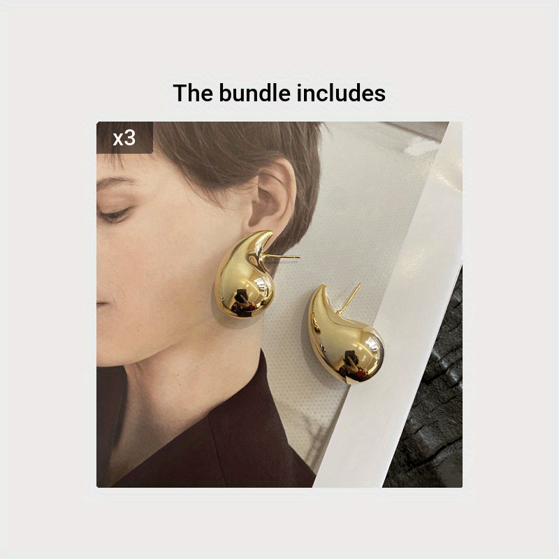 Water Drop Temperament Stud Earrings