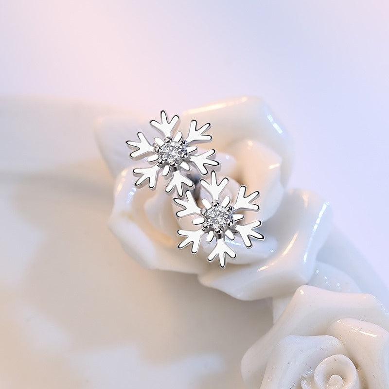 Snow Stud Earrings Hollow Earrings Women Party Jewelry Christmas Gift