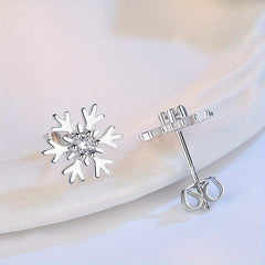 Snow Stud Earrings Hollow Earrings Women Party Jewelry Christmas Gift