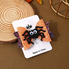 Halloween Bow Hairpins Set Spiders Pumpkins Ghosts Funny Hair Accessories